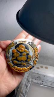 新疆和田玉籽料手镯!原皮原色!羊脂白玉脂粉感十足!